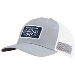 TaylorMade Lifestyle Original One Trucker Hat -Callaway Golf Shop taylormade 2023 lifestyle original one trucker hat grey white itempicture
