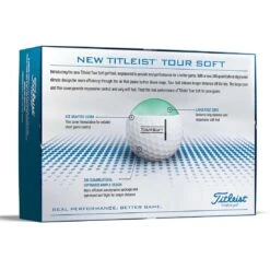 Titleist Tour Soft White Personalized Golf Balls -Callaway Golf Shop titleist 2022 tour soft white golf balls back itempicture 1
