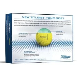 Titleist Tour Soft Yellow Golf Balls -Callaway Golf Shop titleist 2022 tour soft yellow golf balls back itempicture 1