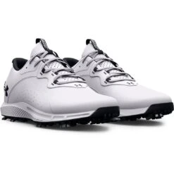 Under Armour Charged Draw 2 Golf Shoes White/Black -Callaway Golf Shop under armour charged draw 2 golf shoes white black pair itempicture