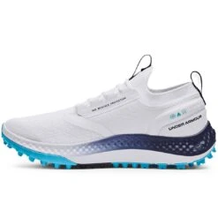 Under Armour Charged Phantom SL Golf Shoes White/Navy -Callaway Golf Shop under armour charged phantom sl golf shoes white navy spine itempicture